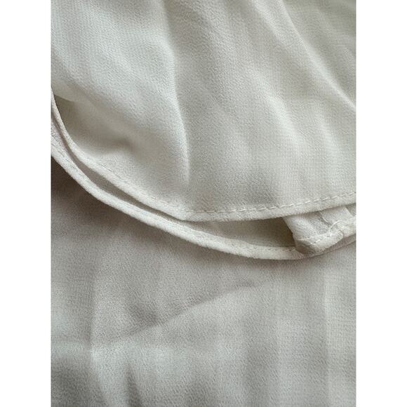 Self-Portrait Womens Off Shoulder Bridal Gown Size 2 Chiffon Lace White Wedding - Picture 14 of 16